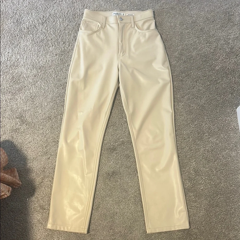 Abercrombie leather pants - Picture 1 of 4